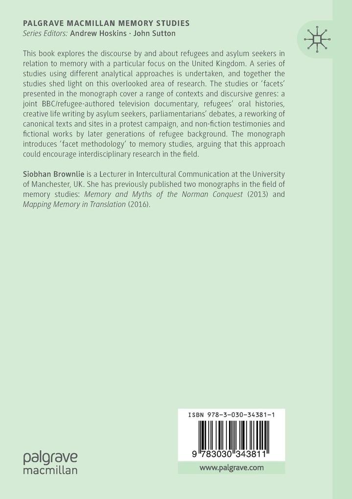 Weitere Ansicht: Discourses of Memory and Refugees | Siobhan Brownlie