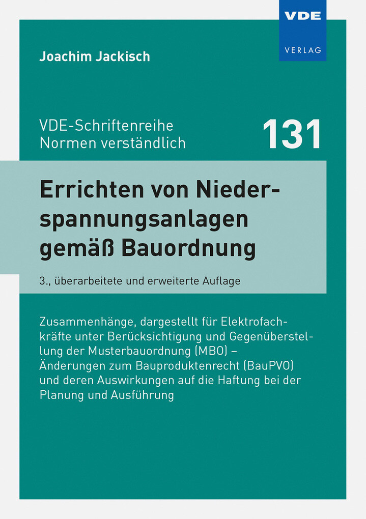 Weitere Ansicht: Errichten von Niederspannungsanlagen gemäß Bauordnung | Joachim Jackisch