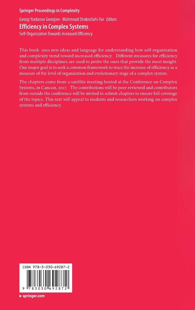 Weitere Ansicht: Efficiency in Complex Systems