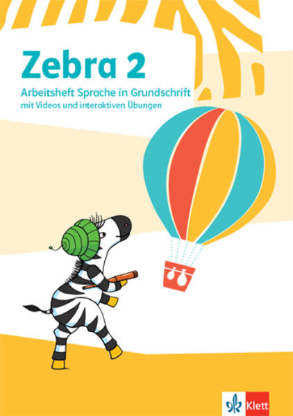 Produktbild: Zebra 2. Arbeitsheft Sprache in Grundschrift mit digitalen Medien Klasse 2