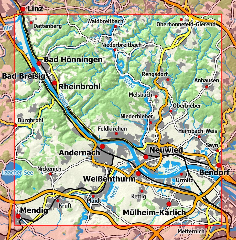 Weitere Ansicht: Rheinwandern 4 - Neuwied 1:25 000