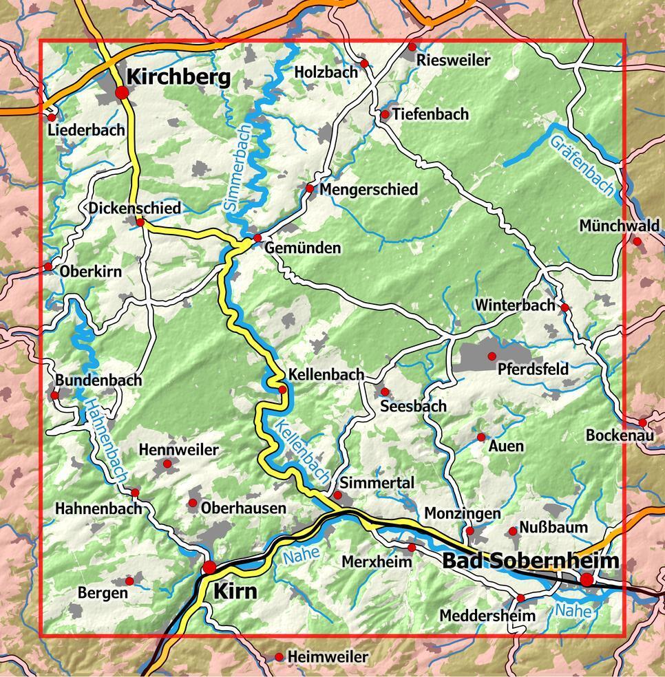 Weitere Ansicht: Soonwald-Nahe 1 - Kirn - Kirchberg 1:25 000