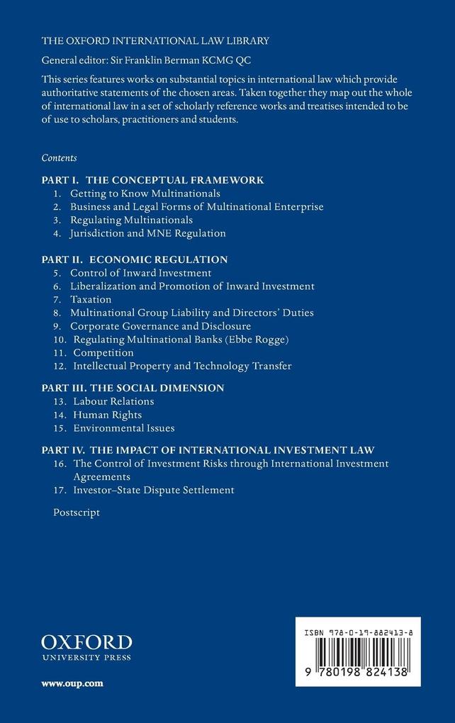 Weitere Ansicht: Multinational Enterp & Law 3e Oill C | Muchlinski