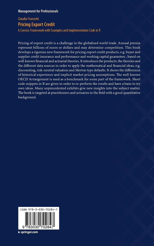 Weitere Ansicht: Pricing Export Credit | Claudio Franzetti