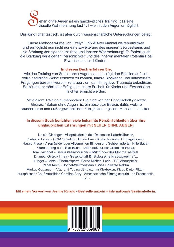 Weitere Ansicht: Sehen ohne Augen - das Praxishandbuch | Evelyn Ohly, Axel Kimmel