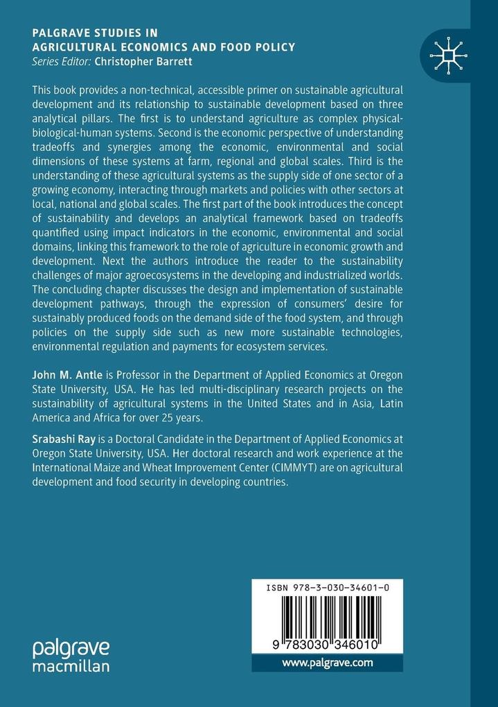 Weitere Ansicht: Sustainable Agricultural Development | John M. Antle, Srabashi Ray
