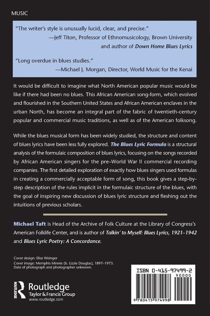 Weitere Ansicht: The Blues Lyric Formula | Michael Taft