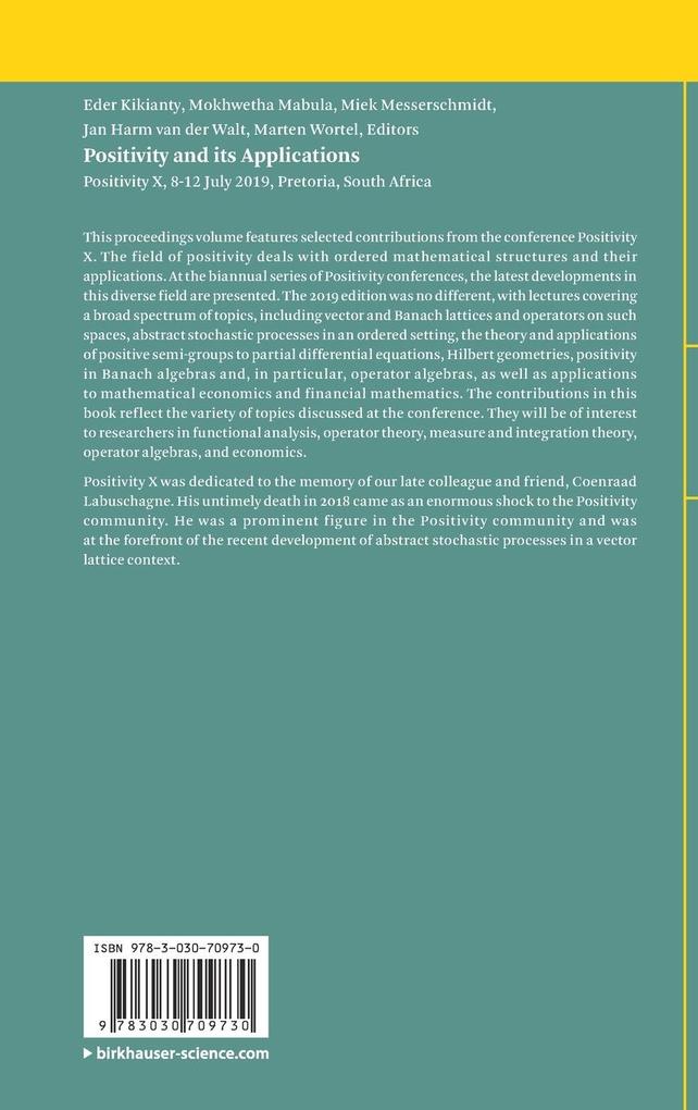 Weitere Ansicht: Positivity and its Applications