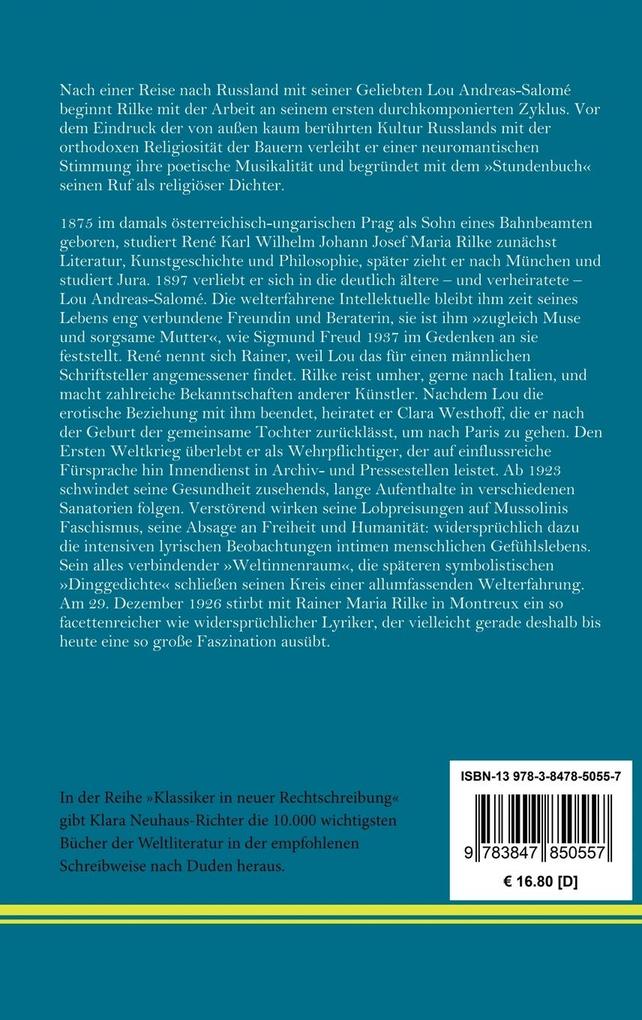 Weitere Ansicht: Das Stundenbuch | Rainer Maria Rilke
