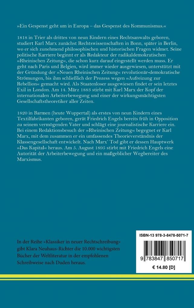 Weitere Ansicht: Manifest der kommunistischen Partei | Karl Marx, Friedrich Engels