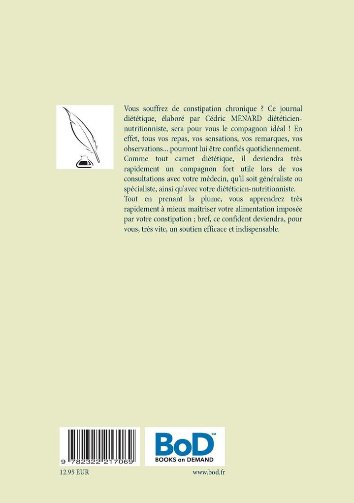 Weitere Ansicht: Mon carnet diététique : la constipation et moi... | Cédric Menard