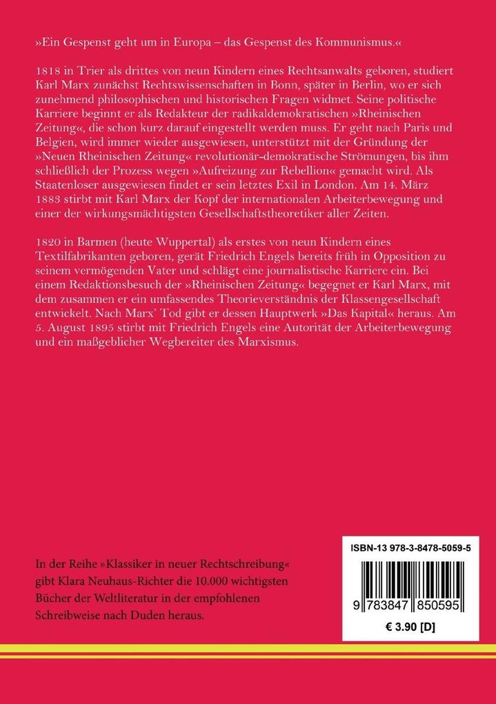 Weitere Ansicht: Manifest der kommunistischen Partei | Karl Marx, Friedrich Engels
