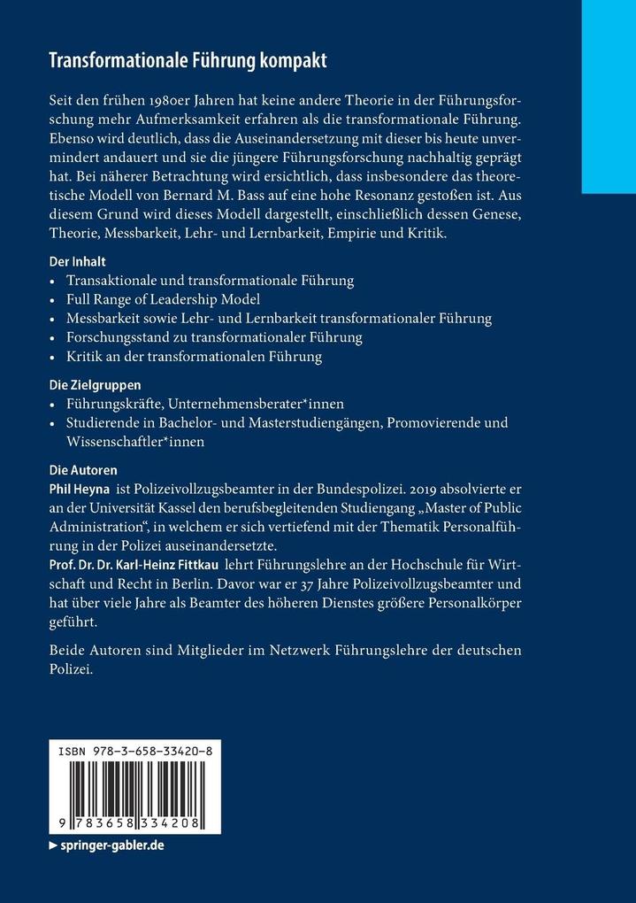Weitere Ansicht: Transformationale Führung kompakt | Phil Heyna, Karl-Heinz Fittkau