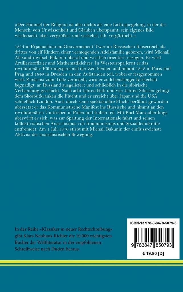 Weitere Ansicht: Gott und der Staat | Michail Bakunin