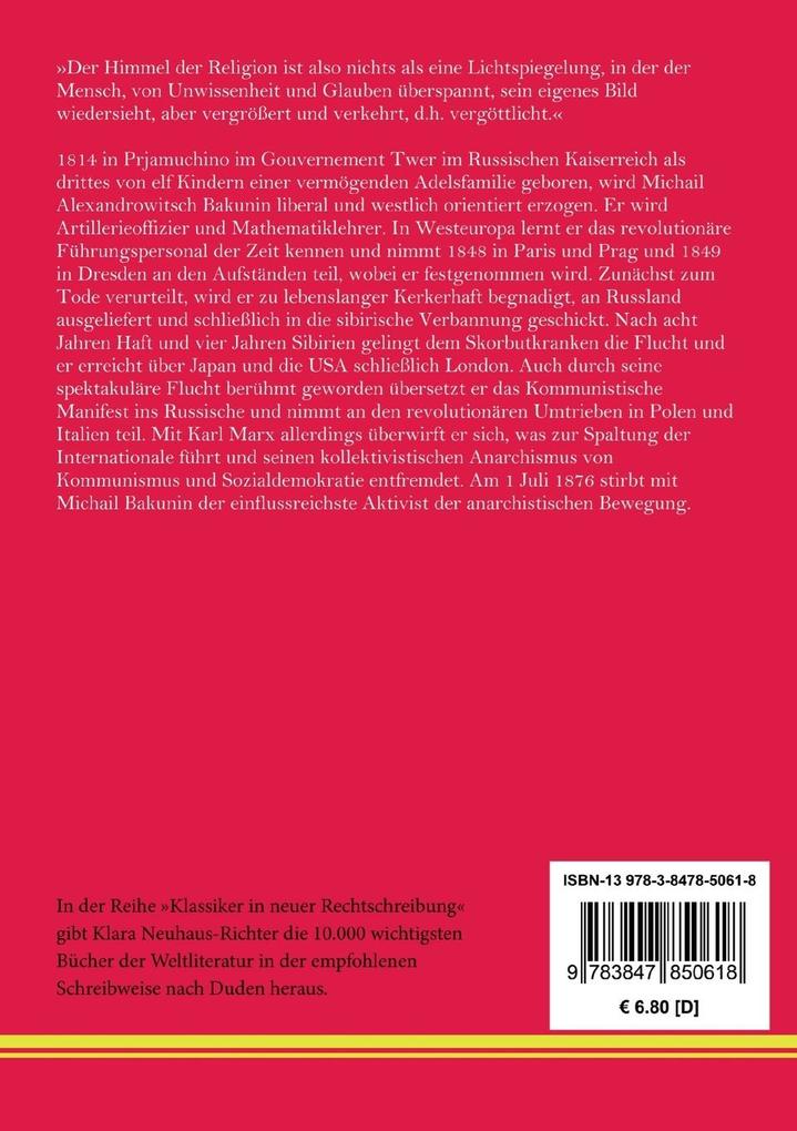 Weitere Ansicht: Gott und der Staat | Michail Bakunin