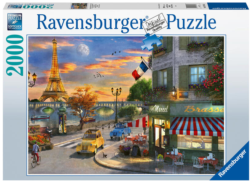 Produktbild: Ravensburger Puzzle 16716 - Romantische Abendstunde in Paris - 2000 Teile Puzzle für Erwachsene und Kinder ab 14 Jahren