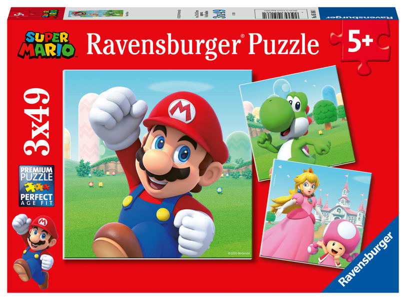 Produktbild: Ravensburger - Super Mario, 3 x 49 Teile
