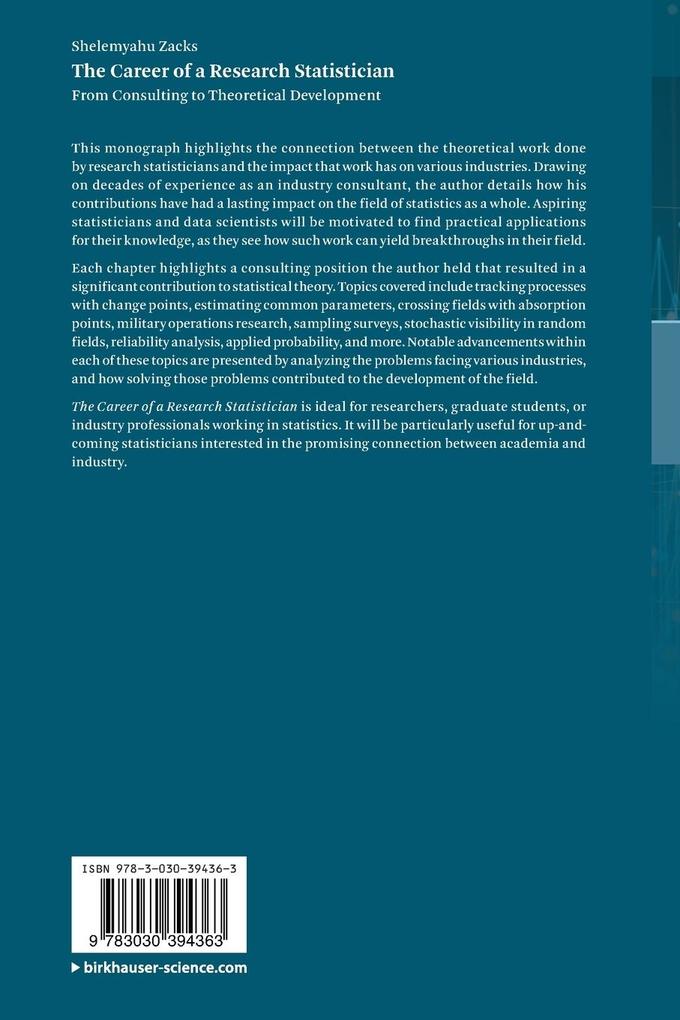 Weitere Ansicht: The Career of a Research Statistician | Shelemyahu Zacks