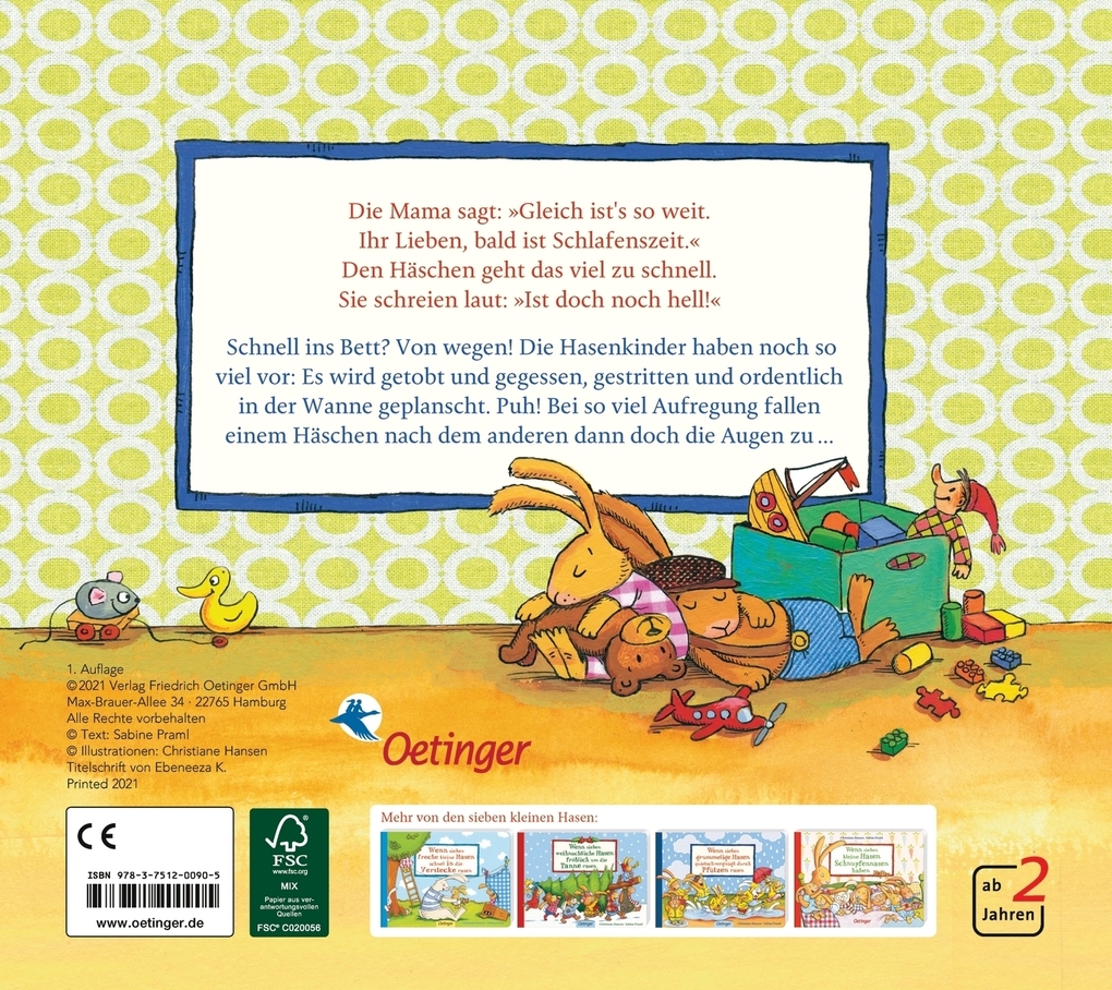Weitere Ansicht: Wenn sieben müde kleine Hasen abends in ihr Bettchen rasen | Sabine Praml