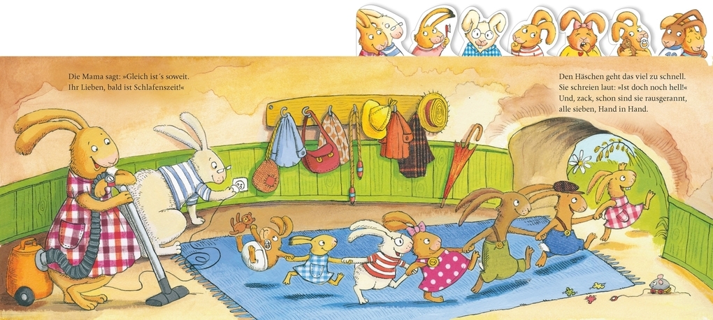 Weitere Ansicht: Wenn sieben müde kleine Hasen abends in ihr Bettchen rasen | Sabine Praml