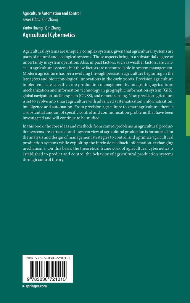 Weitere Ansicht: Agricultural Cybernetics | Yanbo Huang, Qin Zhang