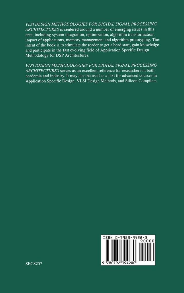 Weitere Ansicht: VLSI Design Methodologies for Digital Signal Processing Architectures
