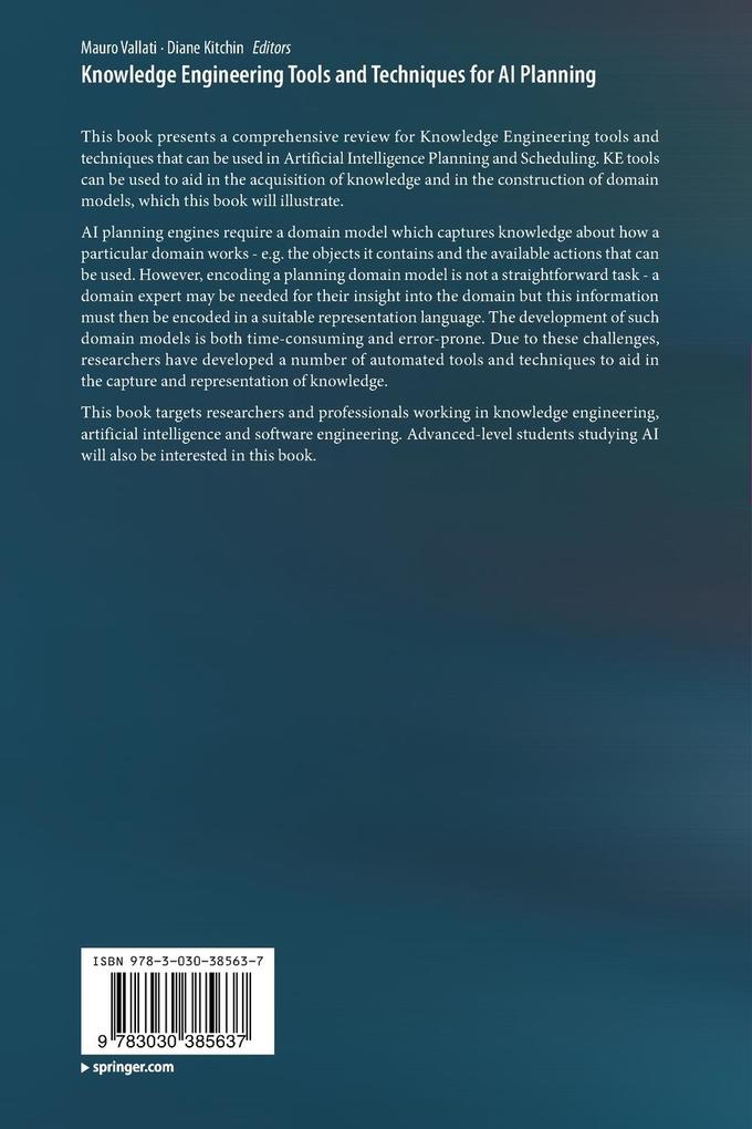 Weitere Ansicht: Knowledge Engineering Tools and Techniques for AI Planning