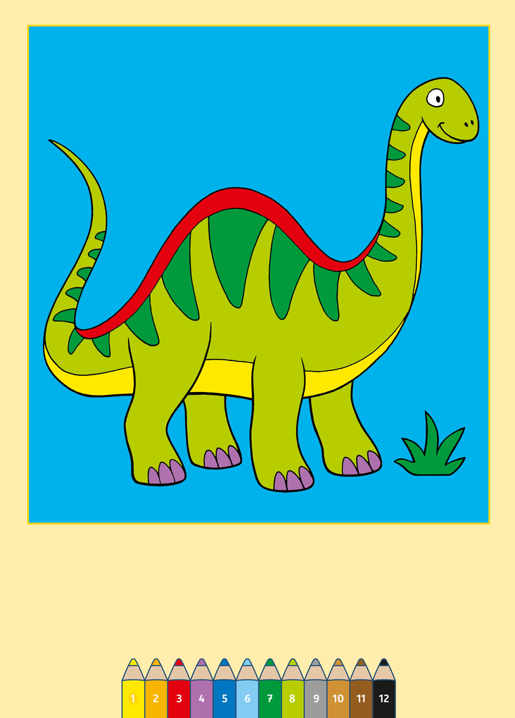 Weitere Ansicht: Malen nach Zahlen ab 3 Jahren: Dinosaurier