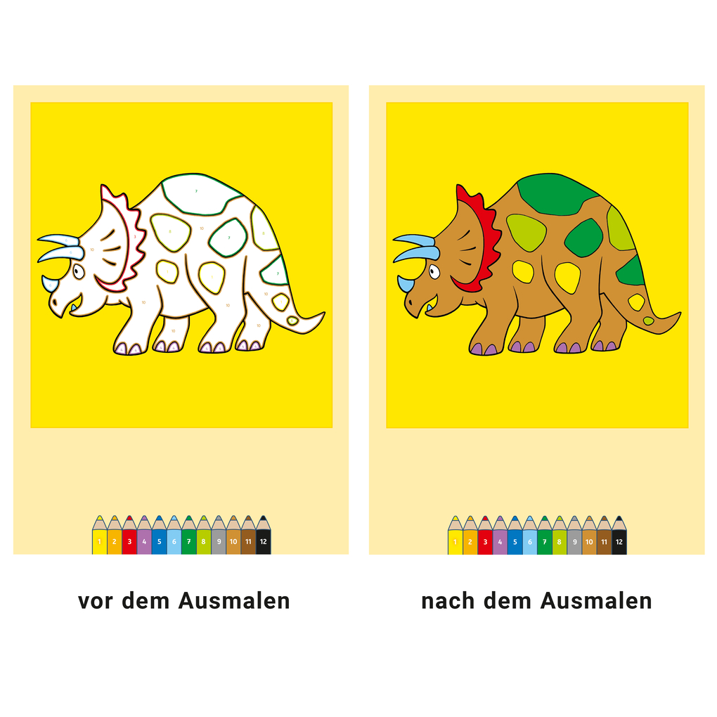 Weitere Ansicht: Malen nach Zahlen ab 3 Jahren: Dinosaurier