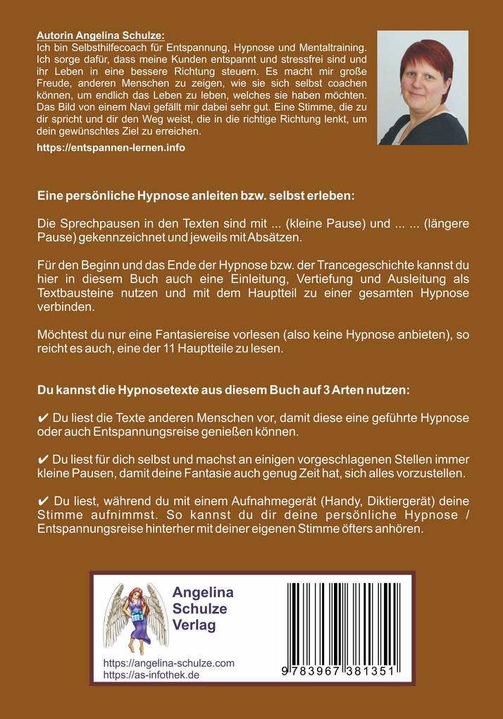 Weitere Ansicht: Hypnosetexte zum Vorlesen und selber Zusammenstellen | Angelina Schulze
