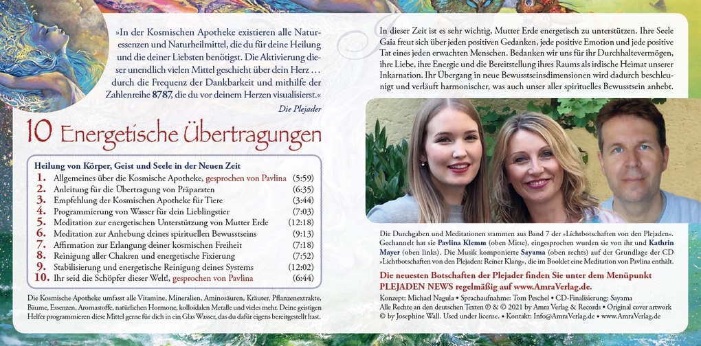 Weitere Ansicht: Lichtbotschaften von den Plejaden: DIE KOSMISCHE APOTHEKE [Übungs-CD 8] | Pavlina Klemm