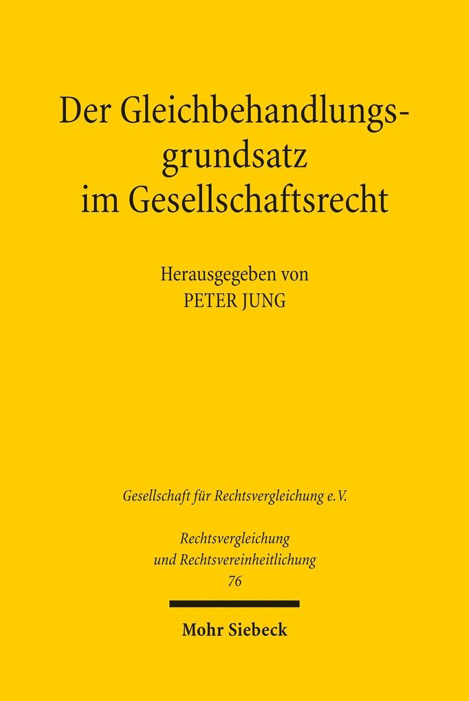 Produktbild: Der Gleichbehandlungsgrundsatz im Gesellschaftsrecht
