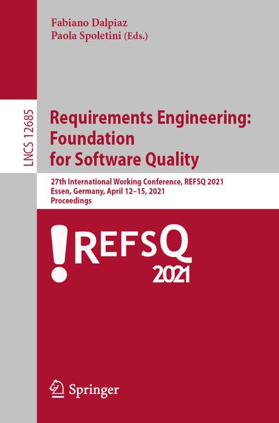Produktbild: Requirements Engineering: Foundation for Software Quality