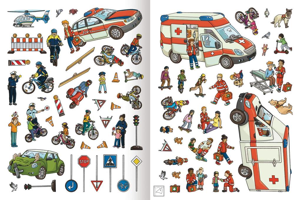 Weitere Ansicht: Erstes Stickern - Feuerwehr und Polizei im Einsatz