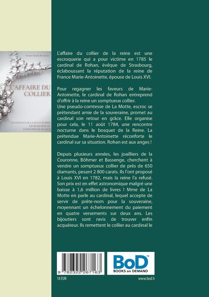 Weitere Ansicht: L'Affaire du collier | Frantz Funck-Brentano