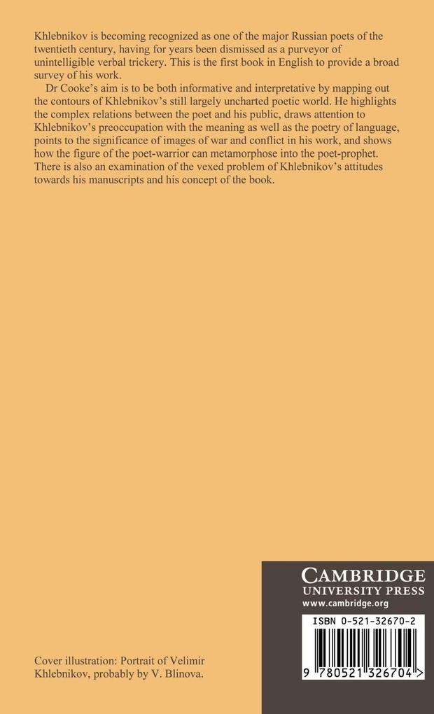 Weitere Ansicht: Velimir Khlebnikov | Raymond Cooke