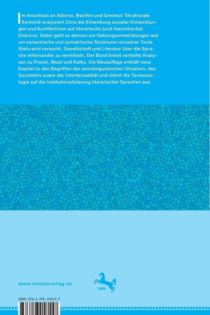 Weitere Ansicht: Textsoziologie | Peter V. Zima