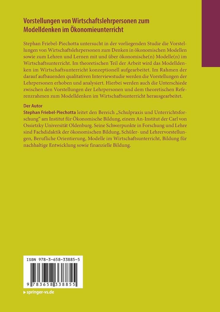 Weitere Ansicht: Vorstellungen von Wirtschaftslehrpersonen zum Modelldenken im Ökonomieunterricht | Stephan Friebel-Piechotta