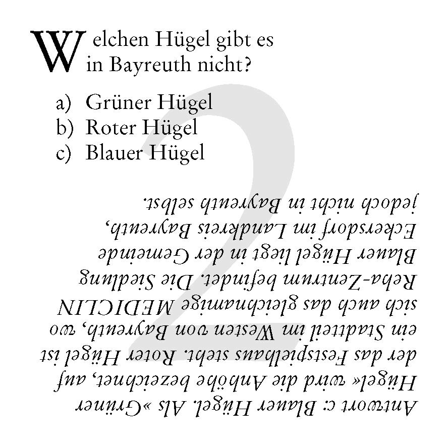 Weitere Ansicht: Bayreuth-Quiz | Sabine Schramm, Uli Böhner, Melanie Florin