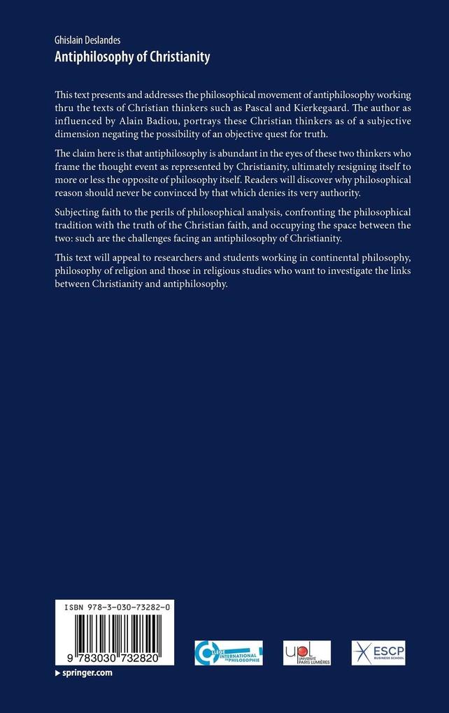 Weitere Ansicht: Antiphilosophy of Christianity | Ghislain Deslandes