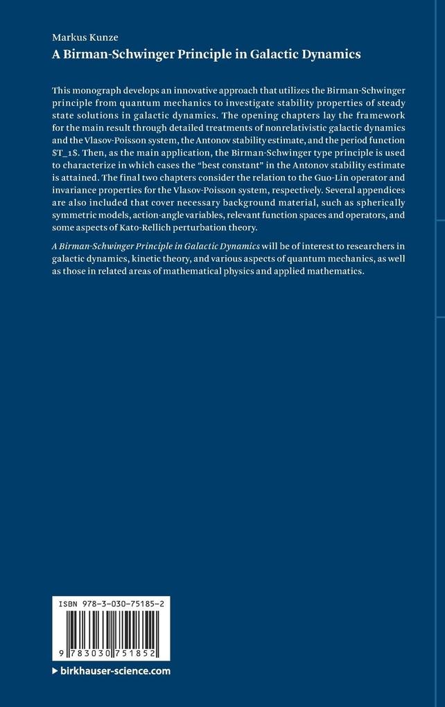 Weitere Ansicht: A Birman-Schwinger Principle in Galactic Dynamics | Markus Kunze