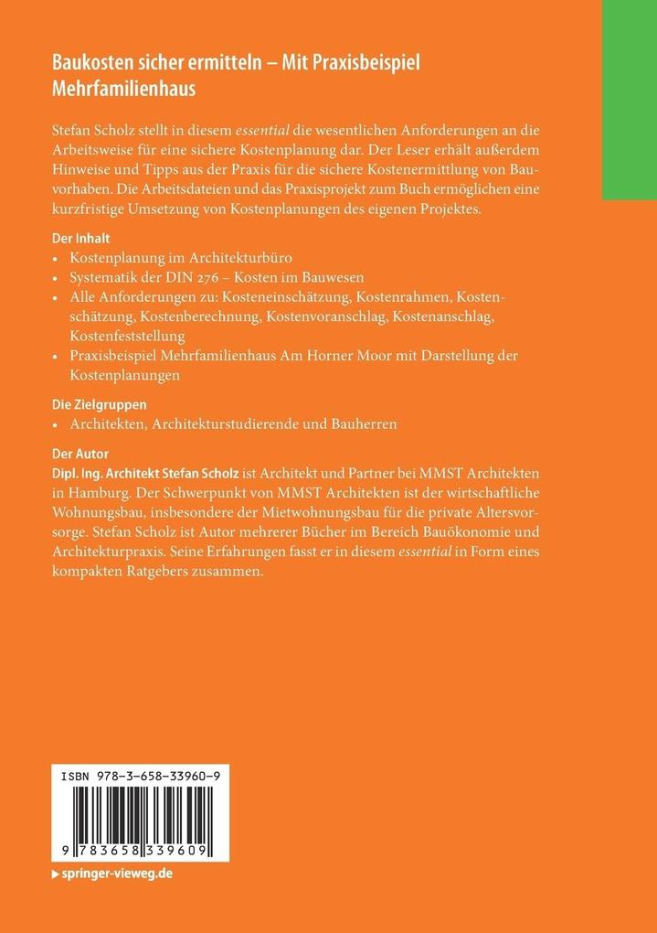 Weitere Ansicht: Baukosten sicher ermitteln - Mit Praxisbeispiel Mehrfamilienhaus | Stefan Scholz