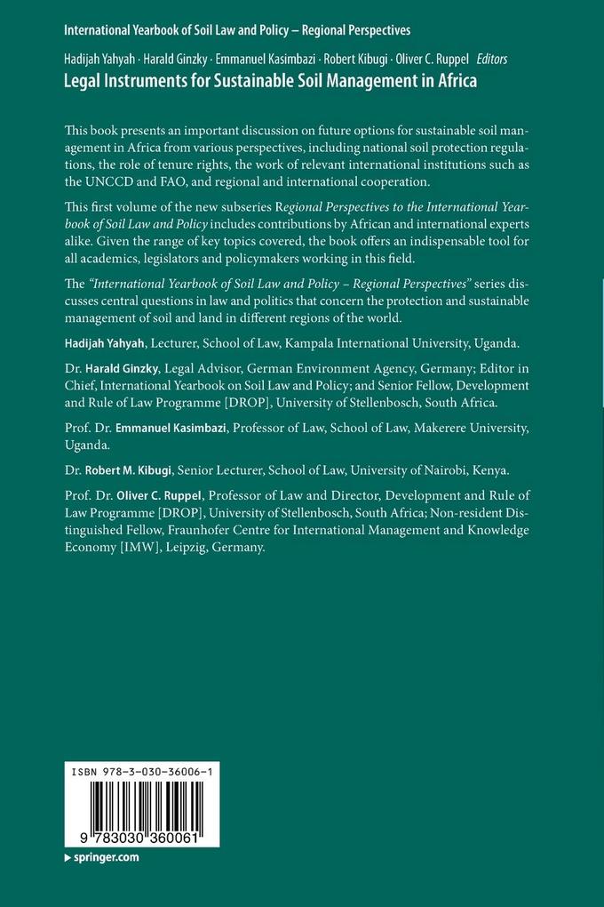 Weitere Ansicht: Legal Instruments for Sustainable Soil Management in Africa