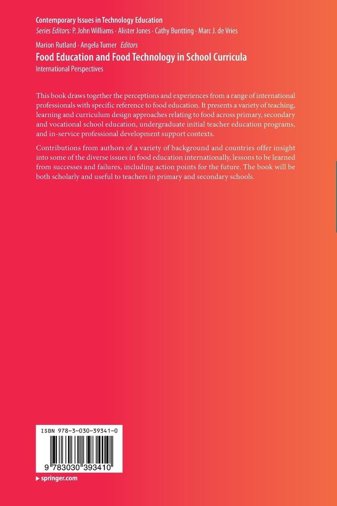 Weitere Ansicht: Food Education and Food Technology in School Curricula