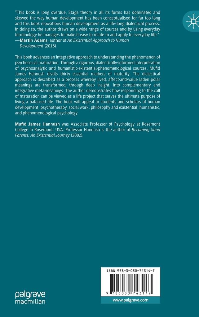 Weitere Ansicht: Markers of Psychosocial Maturation | Mufid James Hannush