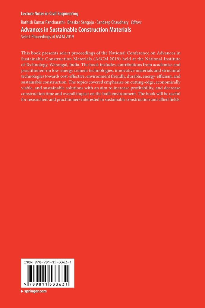 Weitere Ansicht: Advances in Sustainable Construction Materials