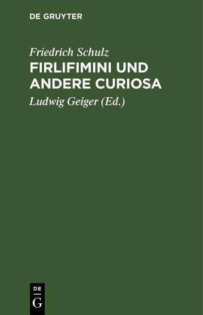 Firlifimini und andere Curiosa als eBook pdf