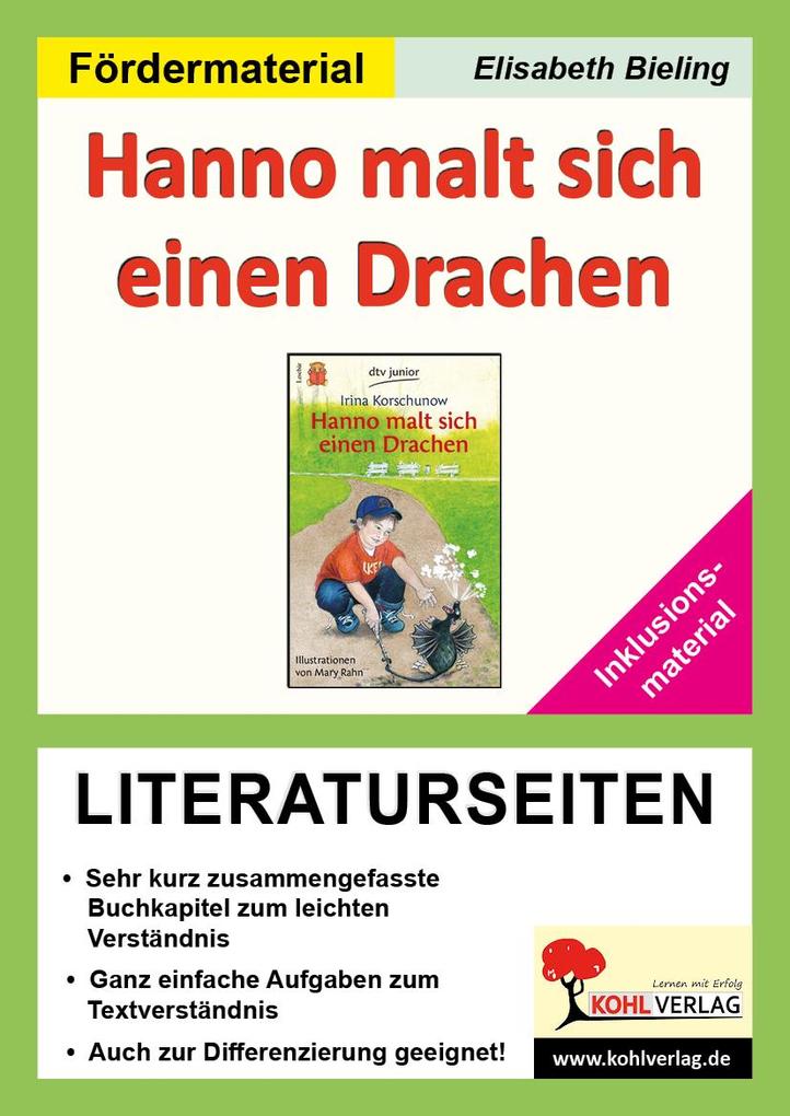 Produktbild: Hanno malt sich einen Drachen - Literaturseiten / Inklusionsmaterial | Elisabeth Bieling