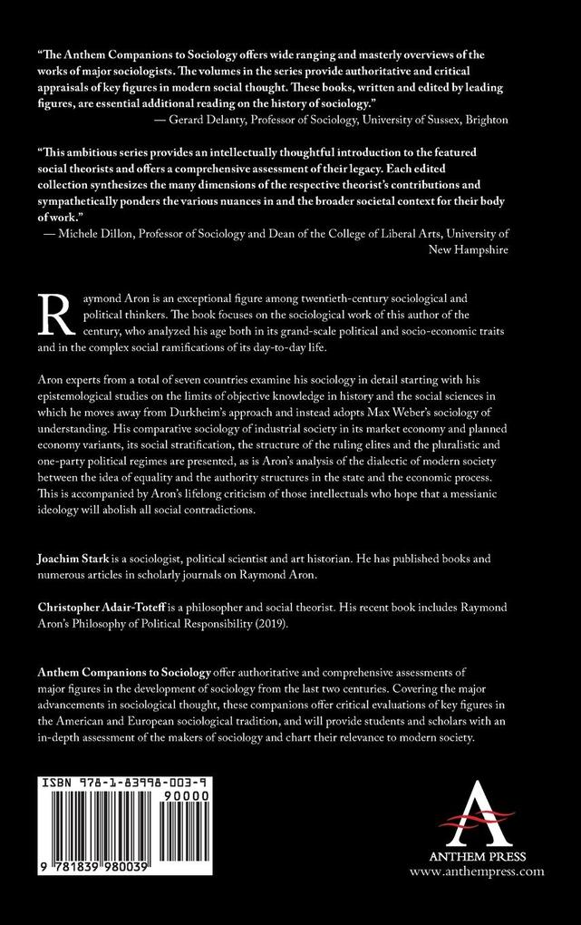 Weitere Ansicht: The Anthem Companion to Raymond Aron