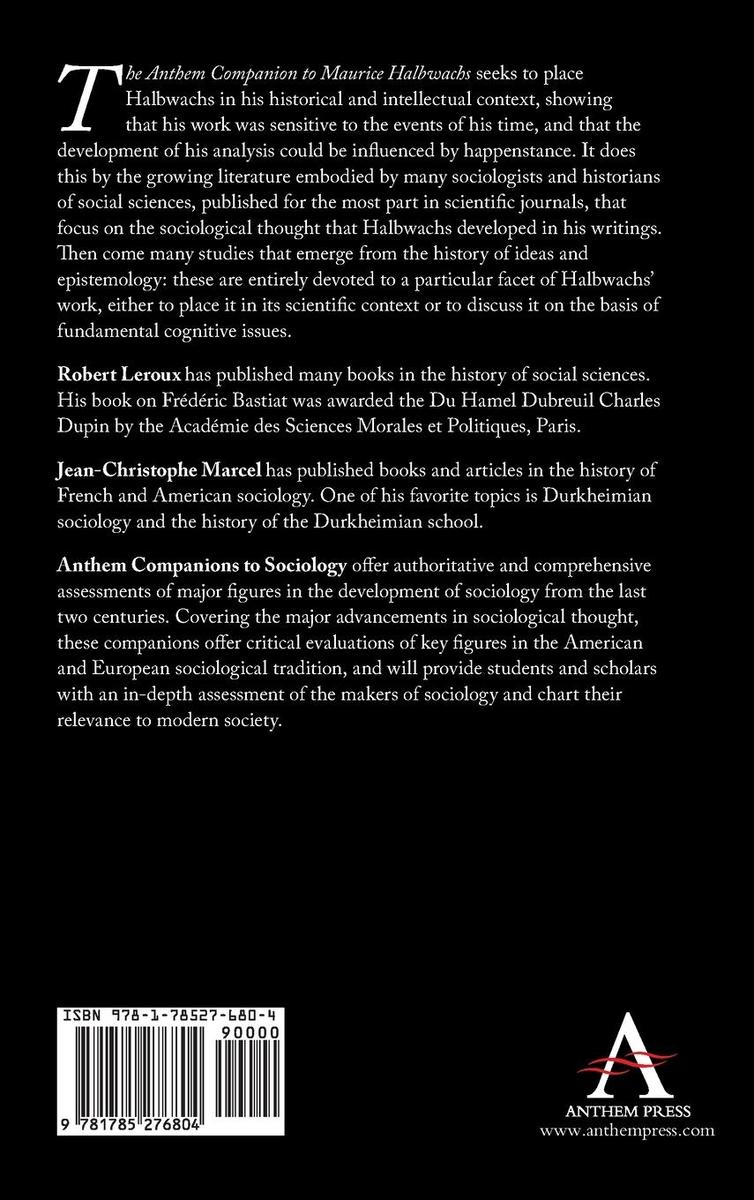 Weitere Ansicht: The Anthem Companion to Maurice Halbwachs